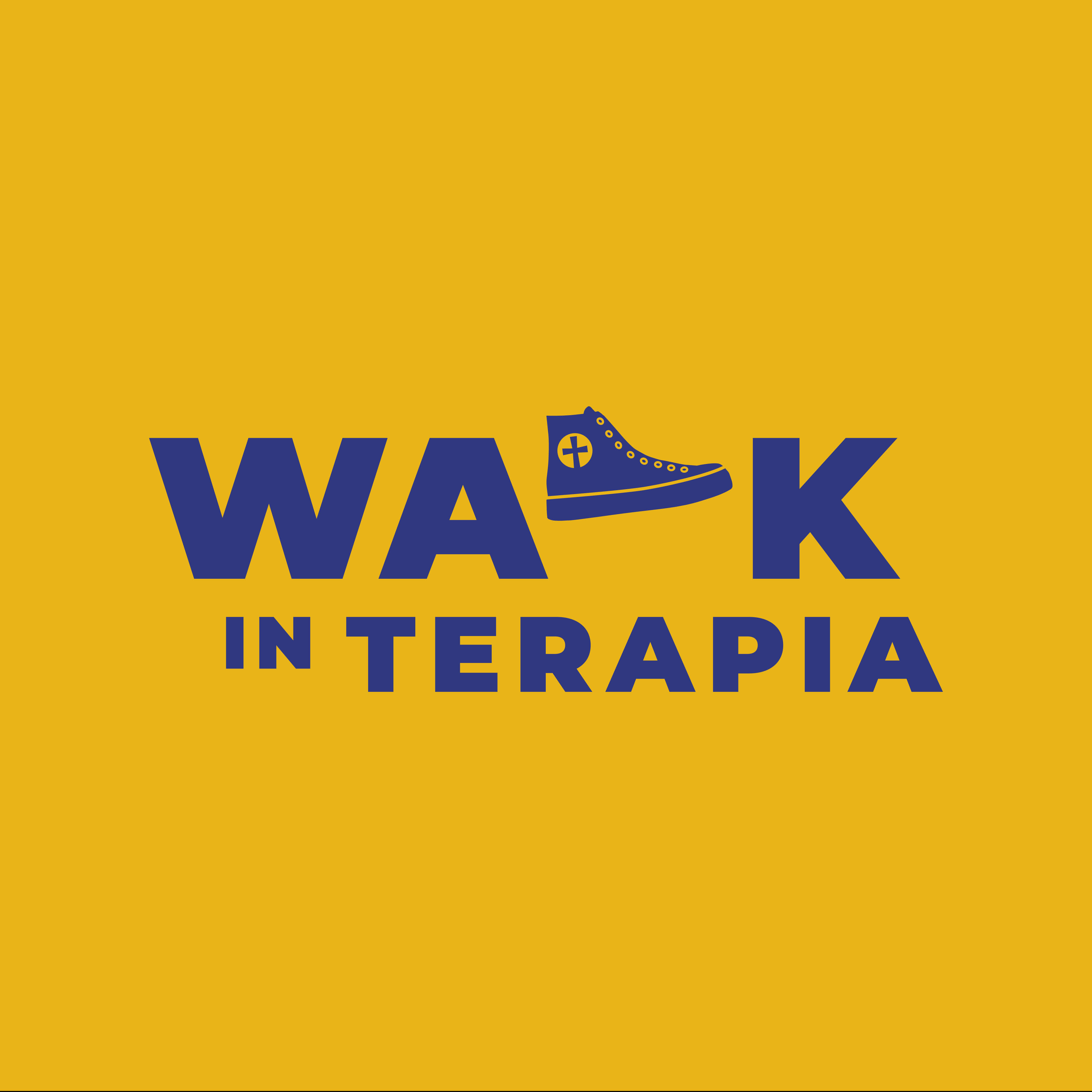 walk in terapian logo jossa nimi ja kengän kuva