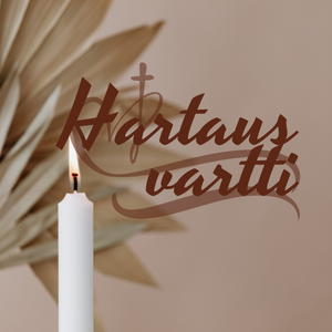 kynttilä ja teksti hartausvartti