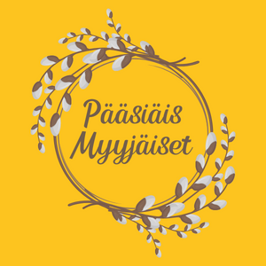 Pajunkissakranssi ja teksti pääsiäismyyjäiset
